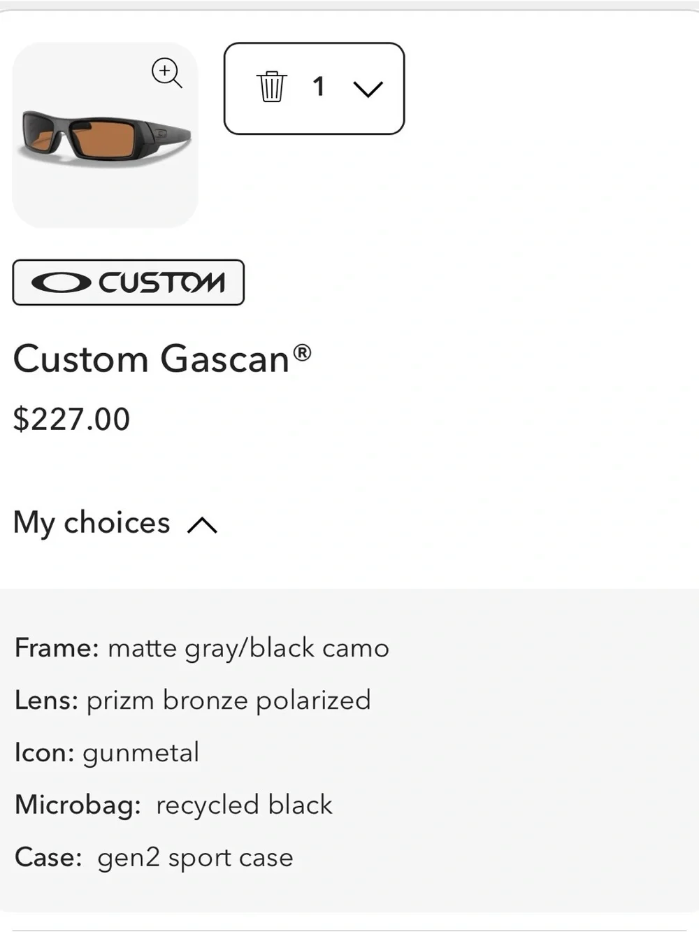 Oakley Customized Gascan Sunglasses